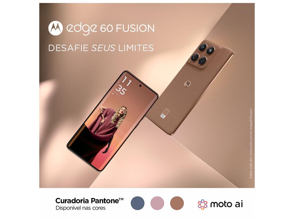 Smartphone Motorola Edge 60 Fusion 256GB 5G 24GB RAM Mocha Mousse 6,7" Câm. Dupla + Selfie 32MP - 6
