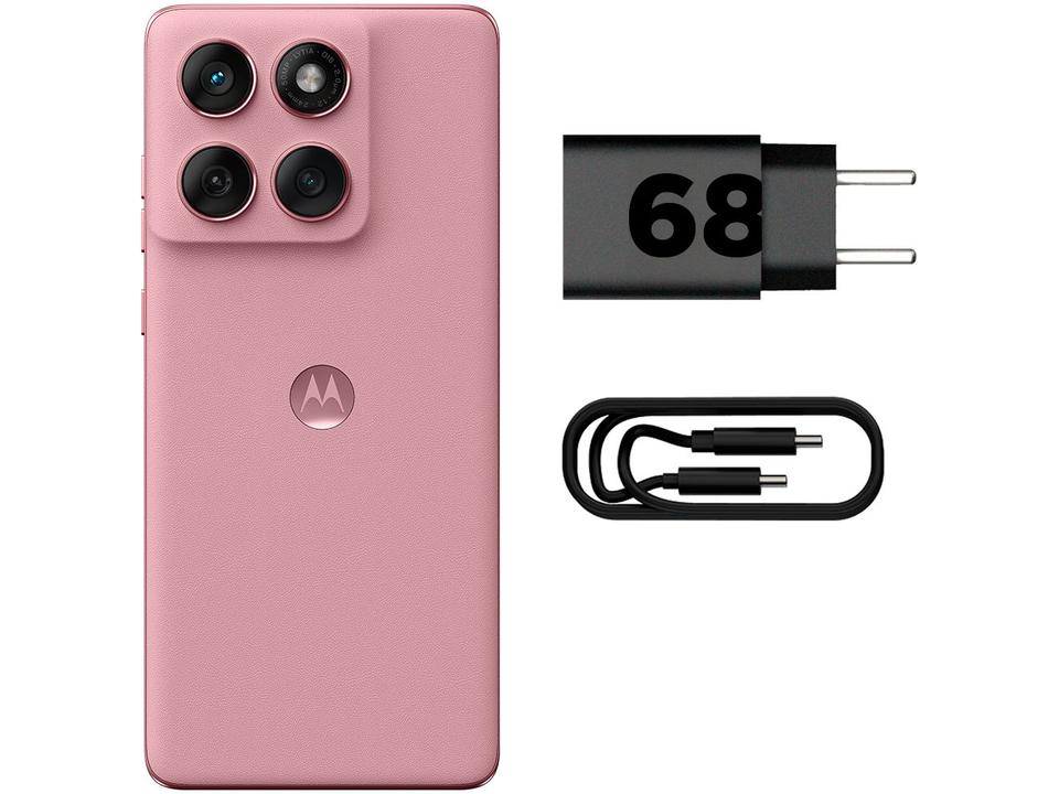 Smartphone Motorola Edge 60 Fusion 256GB Rosa 5G 8GB RAM 6,7" Câm. Dupla + Selfie 32MP - 7