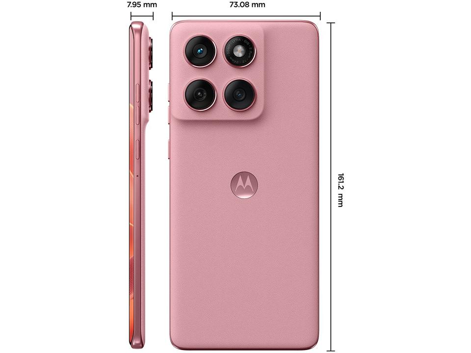 Smartphone Motorola Edge 60 Fusion 256GB Rosa 5G 8GB RAM 6,7" Câm. Dupla + Selfie 32MP - 6