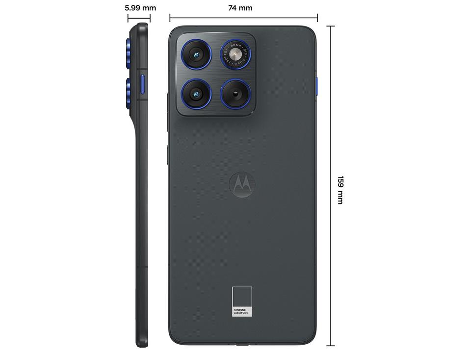 Smartphone Motorola Edge 70 256GB 5G 16GB RAM Cinza 6,7" Câm. Tripla + Selfie 50MP - 10