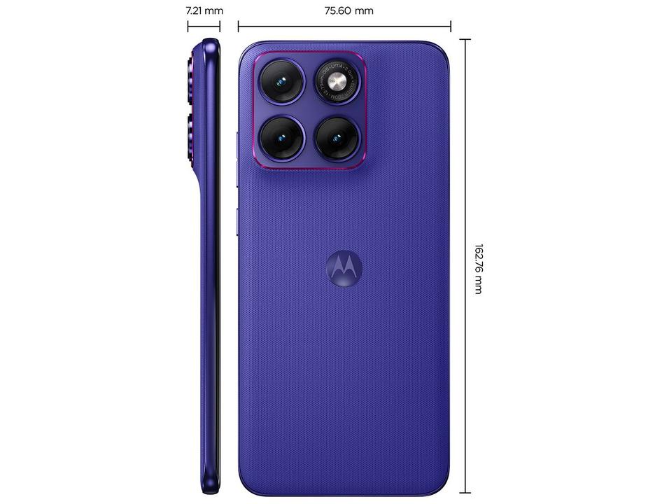 Smartphone Motorola Edge 70 Fusion+ 512GB 5G 12GB RAM+12GB RAM Boost Roxo 6,8" Câm. Tripla Selfie 50MP - 8
