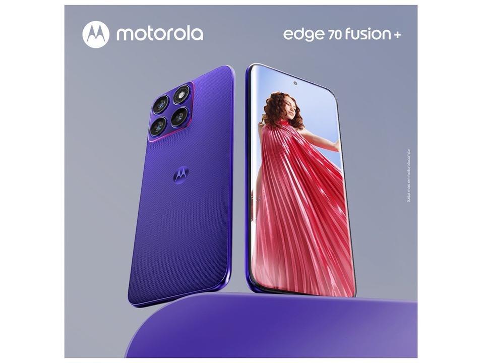 Smartphone Motorola Edge 70 Fusion+ 512GB 5G 12GB RAM+12GB RAM Boost Roxo 6,8" Câm. Tripla Selfie 50MP - 3