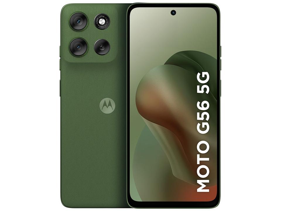 Smartphone Motorola G56 256GB Verde 5G 8GB de RAM 6,7" Full HD+ Câm. Dupla + Selfie 32MP - 6