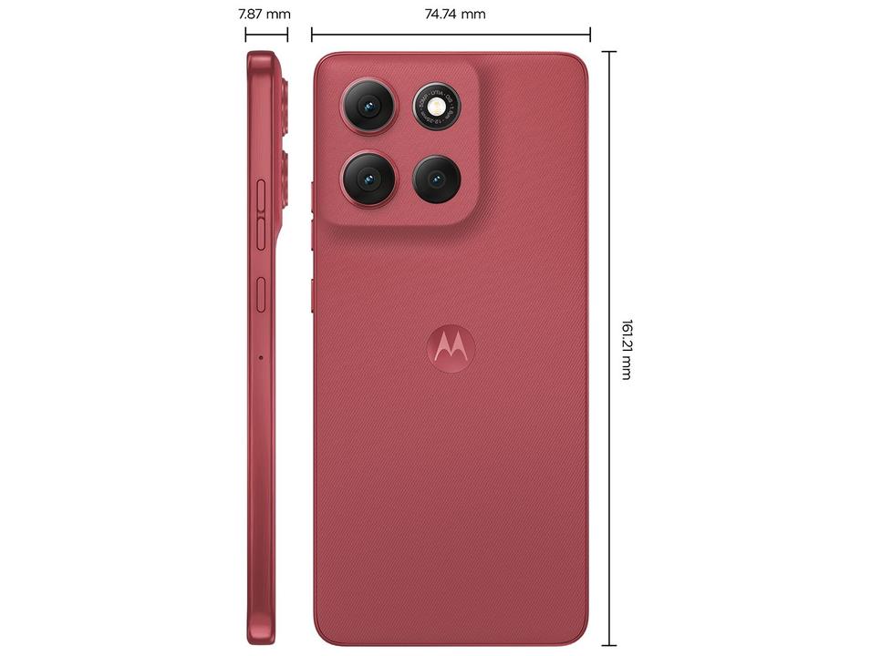 Smartphone Motorola G86 256GB Vermelho 5G 8GB+8GB RAM Boost Inteligente 6,7" Câm. Dupla + Selfie 32MP - 8