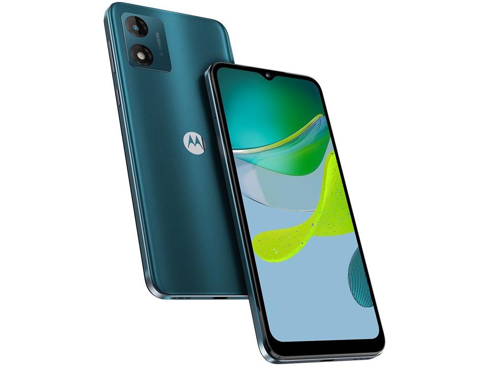 Smartphone Motorola Moto E13 32GB Verde 4G Octa-Core 2GB RAM 6,5" Câm. 13MP + Selfie 5MP Dual Chip - 13