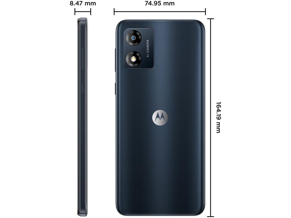 Smartphone Motorola Moto E13 64GB Grafite 4G Octa-Core 4GB RAM 6,5" Câm. 13MP + Selfie 5MP Dual Chip - 8