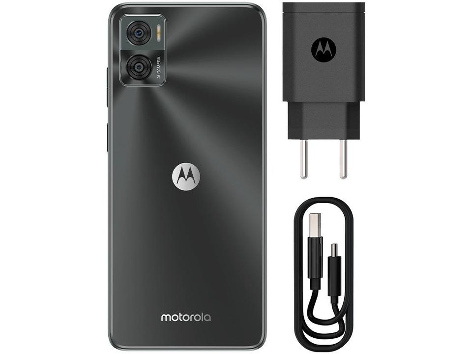 Smartphone Motorola Moto E22 128GB Grafite 4G 4GB RAM 6,5" Câm. Dupla + Selfie 5MP Dual Chip - 7