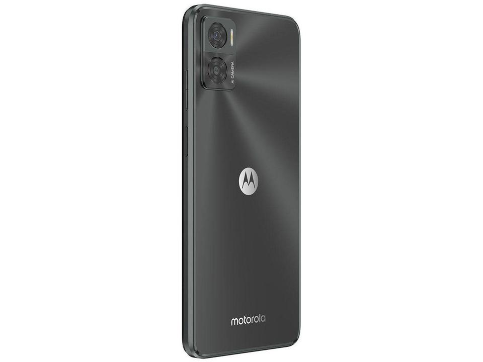 Smartphone Motorola Moto E22 128GB Grafite 4G 4GB RAM 6,5" Câm. Dupla + Selfie 5MP Dual Chip - 12