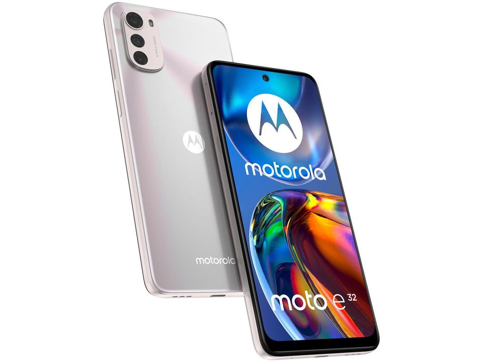 Smartphone Motorola Moto E32 64GB Rosé 4G Octa-Core 4GB RAM 6,5” Câm. Tripla + Selfie 8M - 8