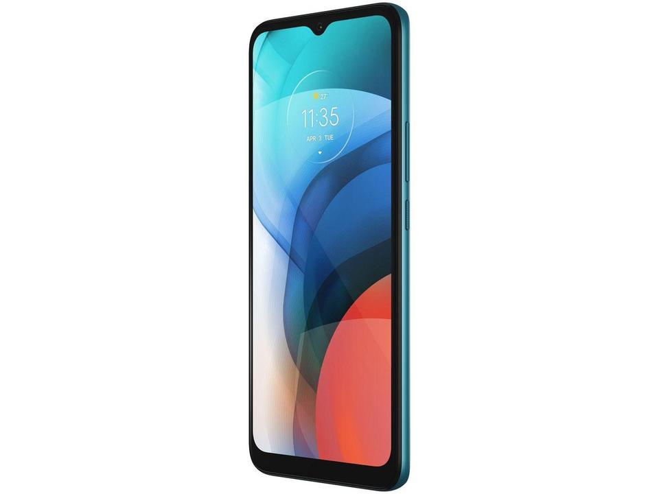 Smartphone Motorola Moto E7 32GB Aquamarine - 4G Octa-Core 2GB RAM 6,5” Câm. Dupla + Selfie 5M - 4