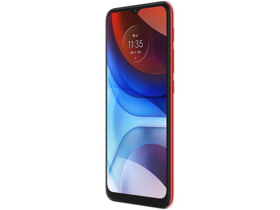 Smartphone Motorola Moto E7 Power 32GB Vermelho - Coral 4G 2GB RAM Tela 6,5” Câm. Dupla + Selfie 5MP - 4