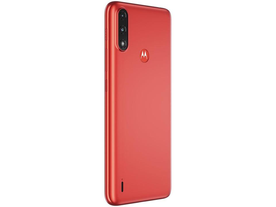 Smartphone Motorola Moto E7 Power 32GB Vermelho - Coral 4G 2GB RAM Tela 6,5” Câm. Dupla + Selfie 5MP - 10