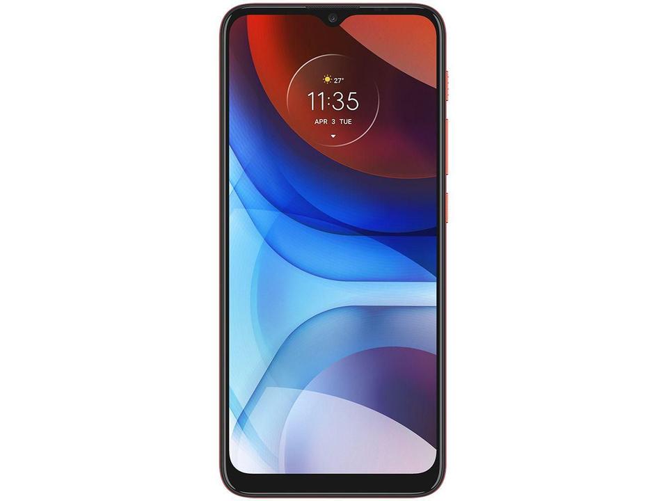 Smartphone Motorola Moto E7 Power 32GB Vermelho - Coral 4G 2GB RAM Tela 6,5” Câm. Dupla + Selfie 5MP - 5