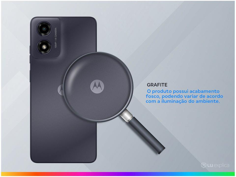 Smartphone Motorola Moto G04 128GB Grafite 4GB + 4GB RAM Boost 6,6" Câm. 16MP + Selfie 5MP Dual Chip - 2