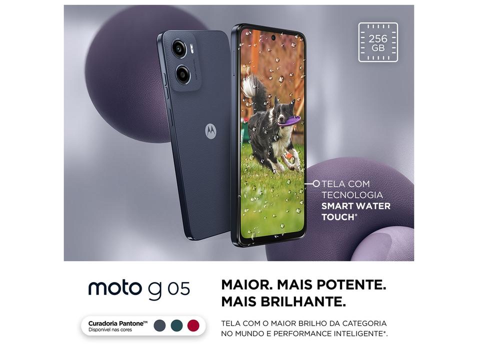 Smartphone Motorola Moto g05 256GB 4GB RAM Grafite 6,7" Câm. 50MP + Selfie 8MP - 5