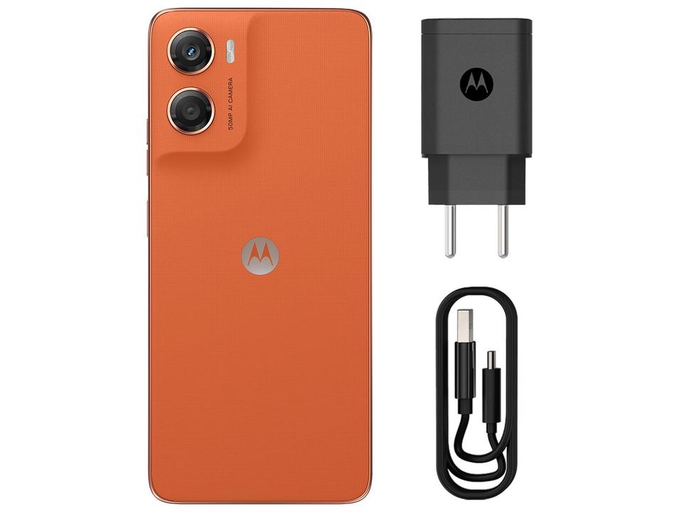 Smartphone Motorola Moto g06 128GB 4GB Ram Laranja 6,9" Câm. 50MP + Selfie 8MP - 11