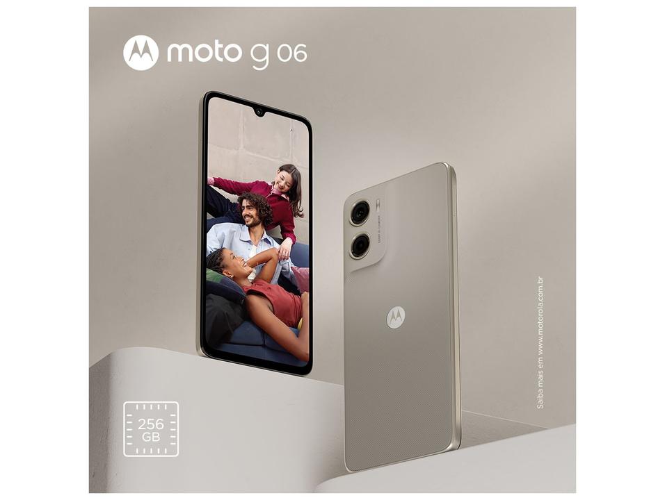 Smartphone Motorola Moto g06 256GB 4GB Ram Bege 6,9" Câm. 50MP + Selfie 8MP - 5