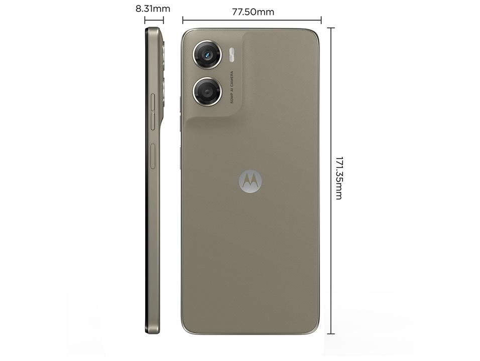 Smartphone Motorola Moto g06 256GB 4GB Ram Bege 6,9" Câm. 50MP + Selfie 8MP - 10
