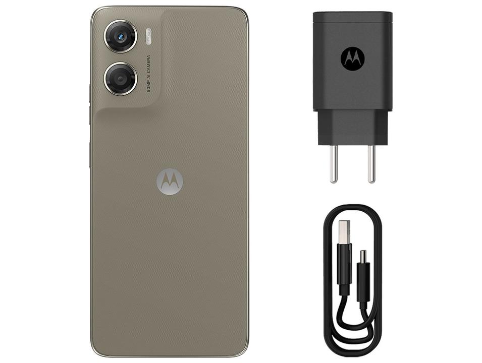 Smartphone Motorola Moto g06 256GB 4GB Ram Bege 6,9" Câm. 50MP + Selfie 8MP - 11