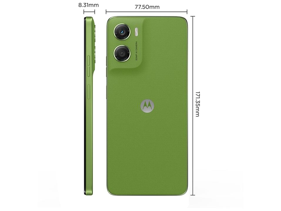 Smartphone Motorola Moto g06 256GB 4GB Ram Verde 6,9" Câm. 50MP + Selfie 8MP - 10