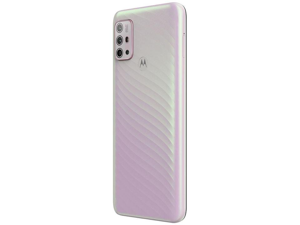 Smartphone Motorola Moto G10 64GB Branco Floral 4G 4GB RAM Tela 6,5” Câm. Quádrupla + Selfie 8M - 8