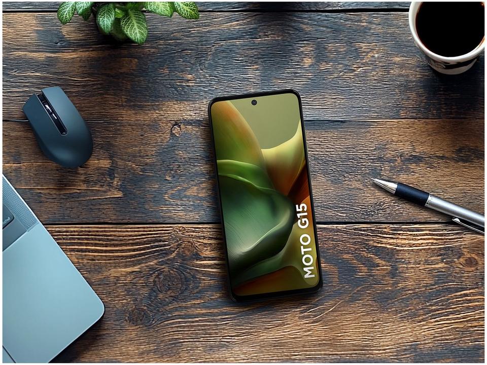 Smartphone Motorola Moto G15 256GB Verde 4G 4GB RAM 6,7" Câm. Dupla Selfie 8MP - 6