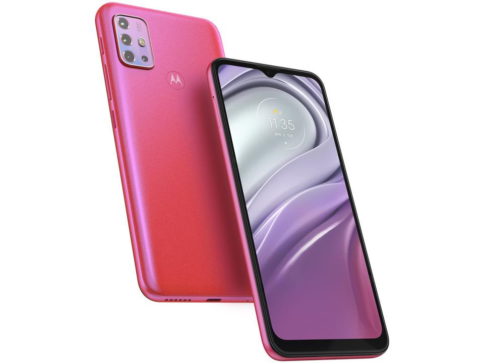 Smartphone Motorola Moto G20 64GB Pink 4G 4GB RAM Tela 6,5” Câm. Quádrupla + Selfie 13MP - 14