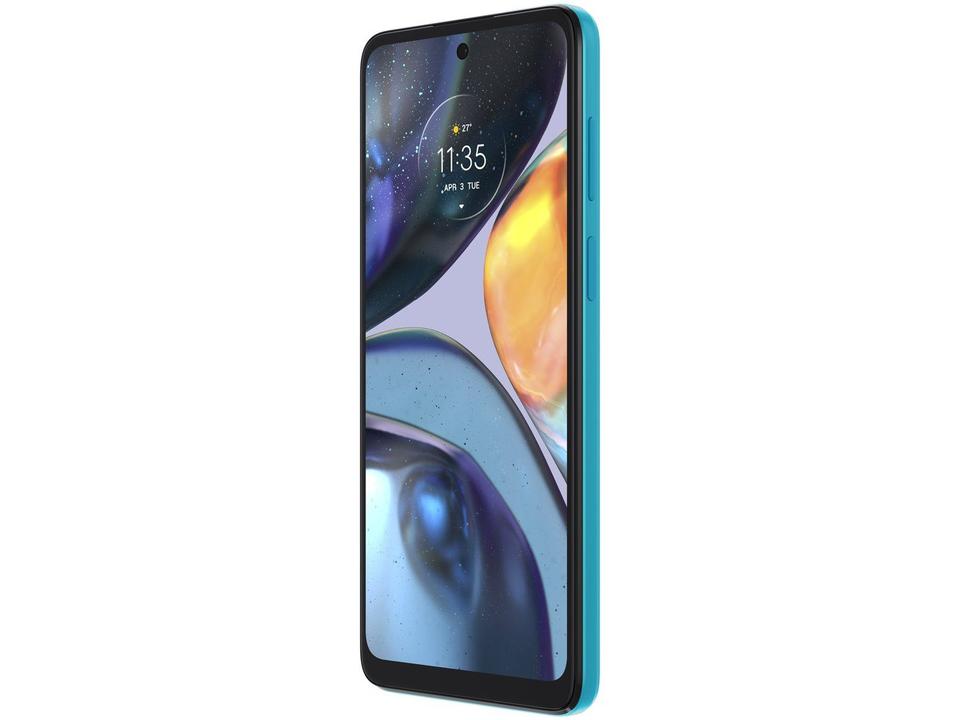 Smartphone Motorola Moto G22 128GB Azul 4G 4GB RAM Tela 6,5" Câm. Quádrupla + Selfie 16MP - 4