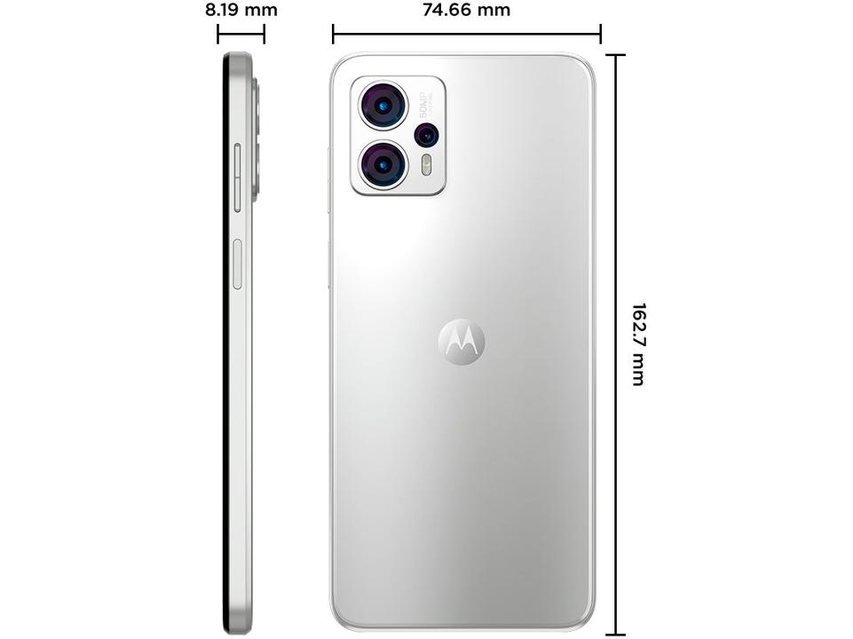 Smartphone Motorola Moto G23 128GB Branco 4G Octa-Core 4GB RAM 6,5" Câm. Tripla + Selfie 16MP Dual Chip - 8