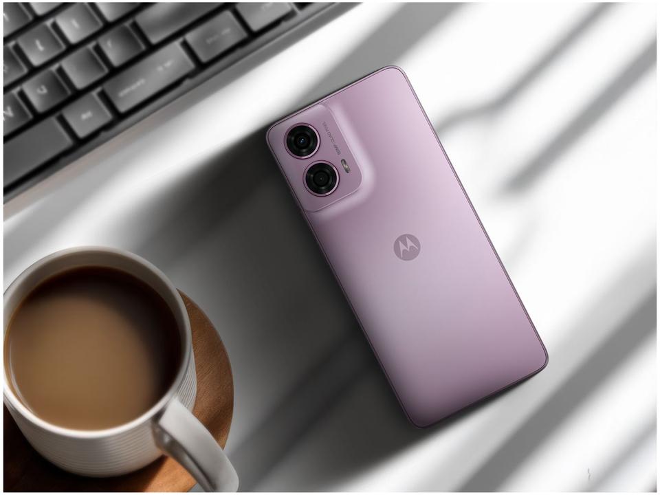 Smartphone Motorola Moto G24 128GB Rosa 4GB + 4GB RAM Boost 6,6" Câm. Dupla + Selfie 8MP Dual Chip - 4
