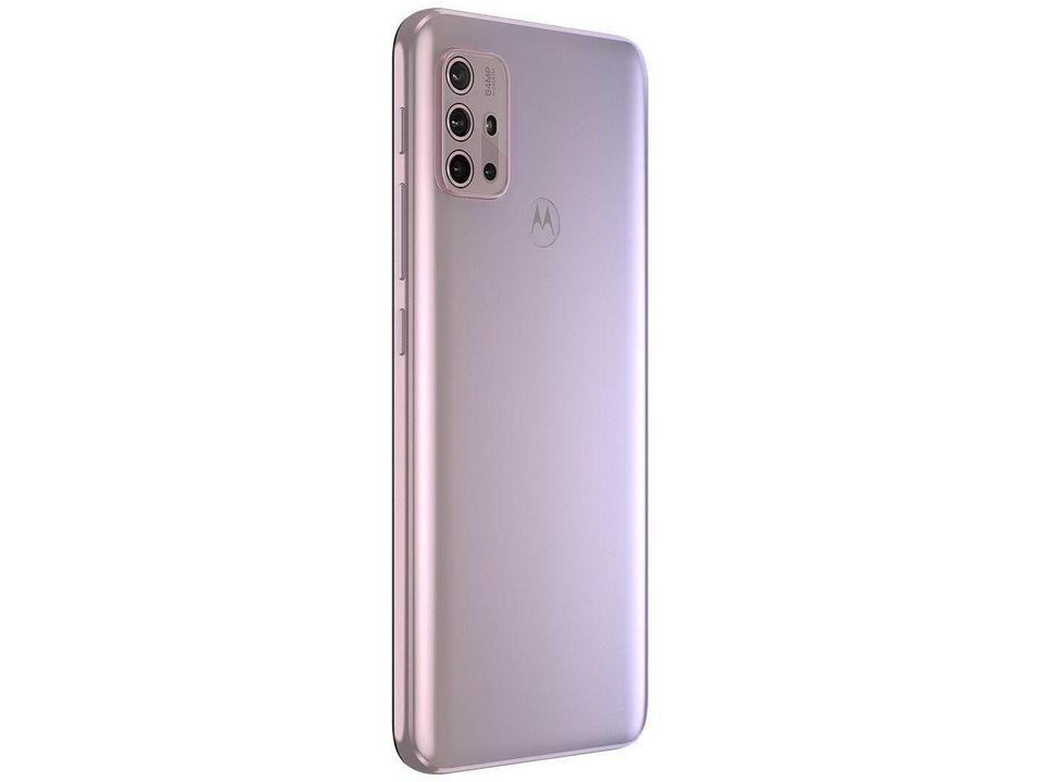 Smartphone Motorola Moto G30 128GB White Lilac 4G - 4GB RAM Tela 6,5” Câm. Quádrupla + Selfie 13M - 9