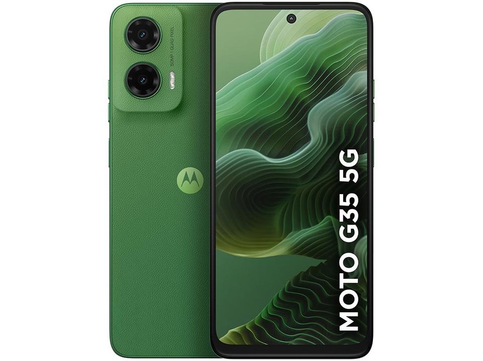 Smartphone Motorola Moto g35 128GB Verde 5G 4GB RAM+8GB Ram Boost 6,7" Câm. Dupla Selfie 16MP - 4