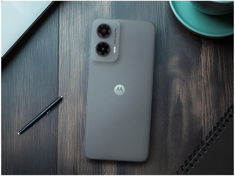 Smartphone Motorola Moto G35 256GB Cinza 5G 4GB RAM+8GB Ram Boost 5G 6,7" Câm. Dupla + Selfie 16MP - 5
