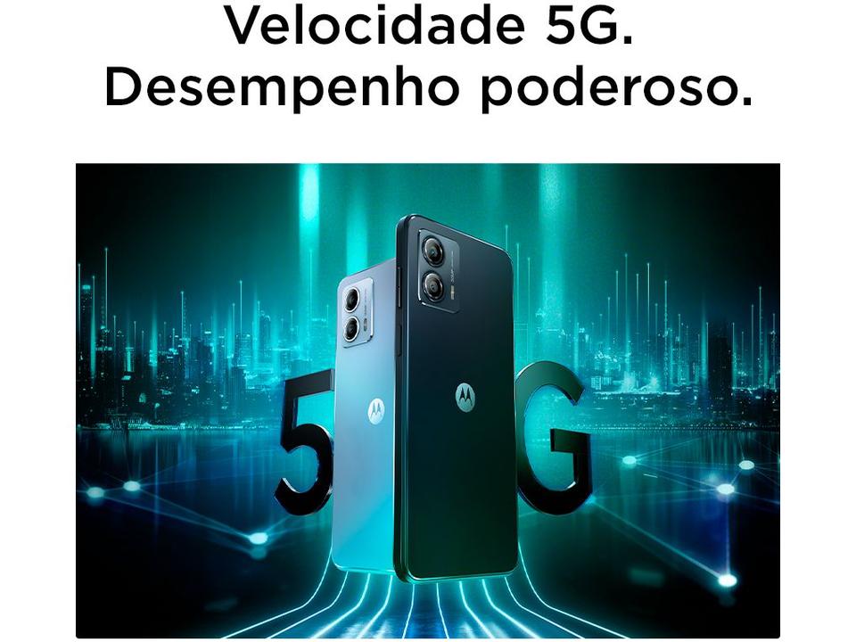 Smartphone Motorola Moto G53 128GB Grafite 5G Snapdragon 480+ Octa-Core 4GB RAM 6,5" Câm. Dupla + Selfie 8MP Dual Chip - 6