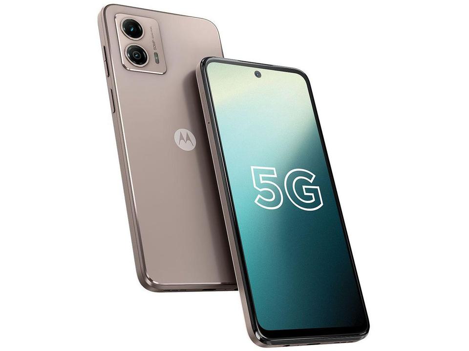 Smartphone Motorola Moto G53 128GB Rosê 5G Snapdragon 480+ Octa-Core 4GB RAM 6,5" Câm. Dupla + Selfie 8MP Dual Chip - 16