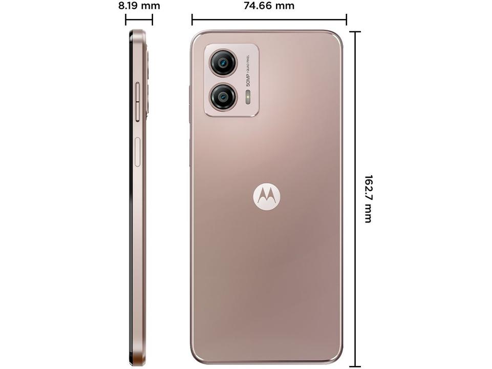 Smartphone Motorola Moto G53 128GB Rosê 5G Snapdragon 480+ Octa-Core 4GB RAM 6,5" Câm. Dupla + Selfie 8MP Dual Chip - 9