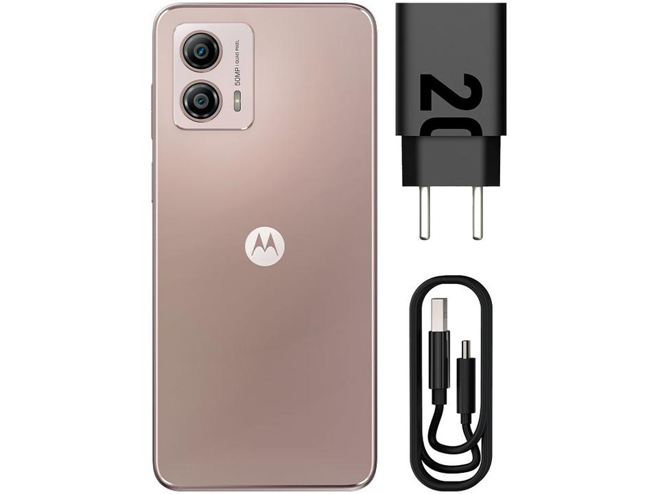 Smartphone Motorola Moto G53 128GB Rosê 5G Snapdragon 480+ Octa-Core 4GB RAM 6,5" Câm. Dupla + Selfie 8MP Dual Chip - 8