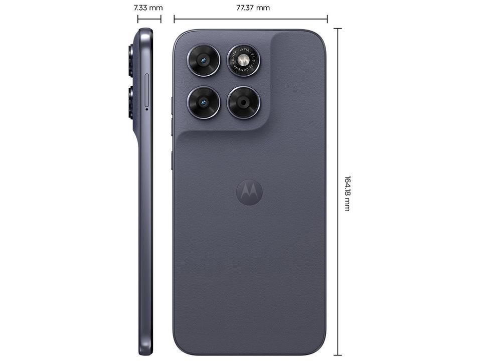 Smartphone Motorola Moto G67 128GB 5G 12GB RAM Chumbo 6,8" Câm. Tripla + Selfie 32MP - 8