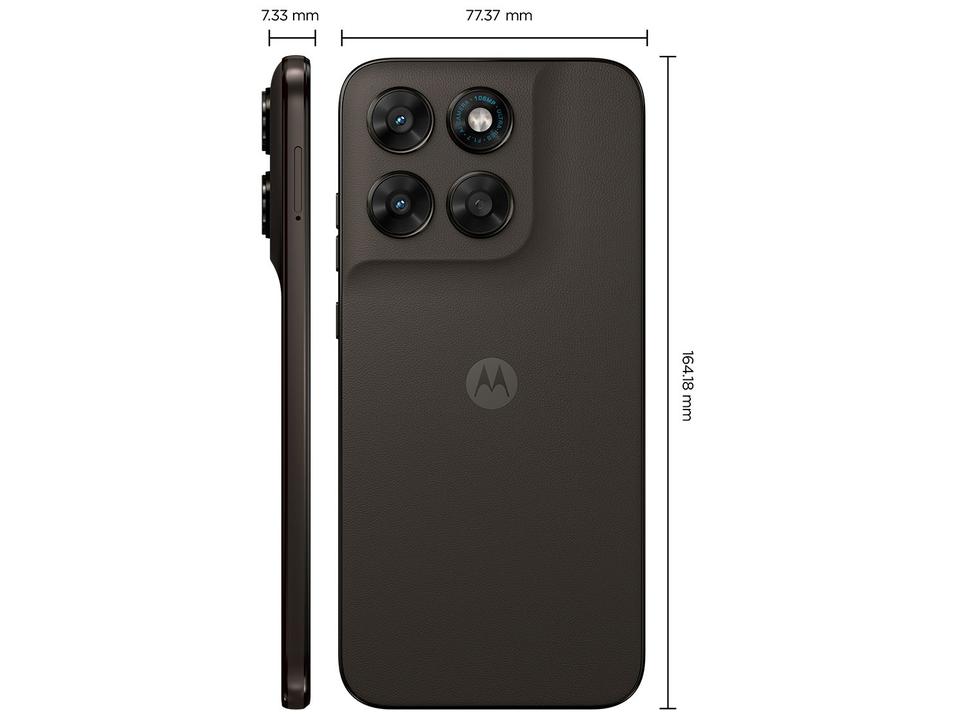 Smartphone Motorola Moto G77 256GB 5G 24GB RAM Marrom 6,8" Câm. Tripla + Selfie 32MP - 8