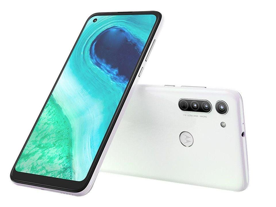 Smartphone Motorola Moto G8 64GB Branco Prisma 4G - 4GB RAM Tela 6,4” Câm. Tripla + Câm. Selfie 8M - 14