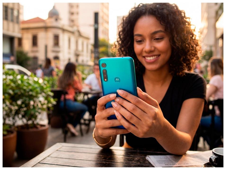Smartphone Motorola Moto G8 Power Lite 64GB Aqua 4G Octa-Core 4GB RAM 6,5” Câm. Tripla + Selfie 8M - 1