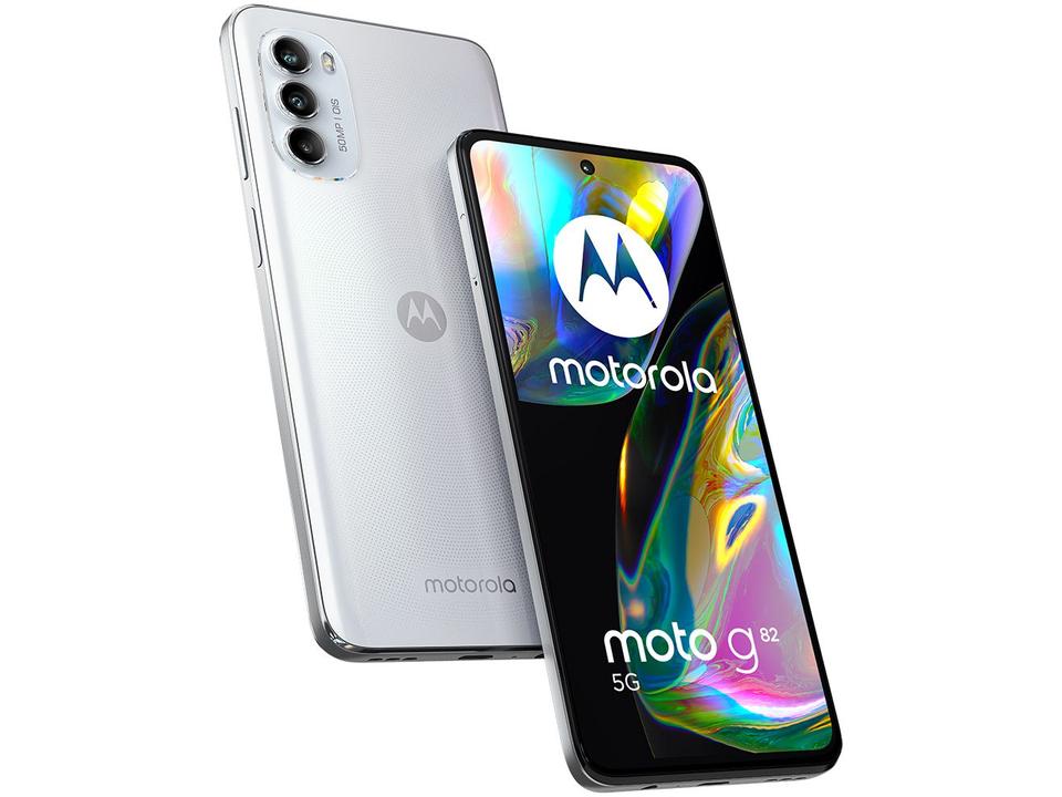 Smartphone Motorola Moto G82 128GB Branco 5G Octa-Core 6GB RAM 6,6” Câm. Tripla + Selfie 16MP - 14
