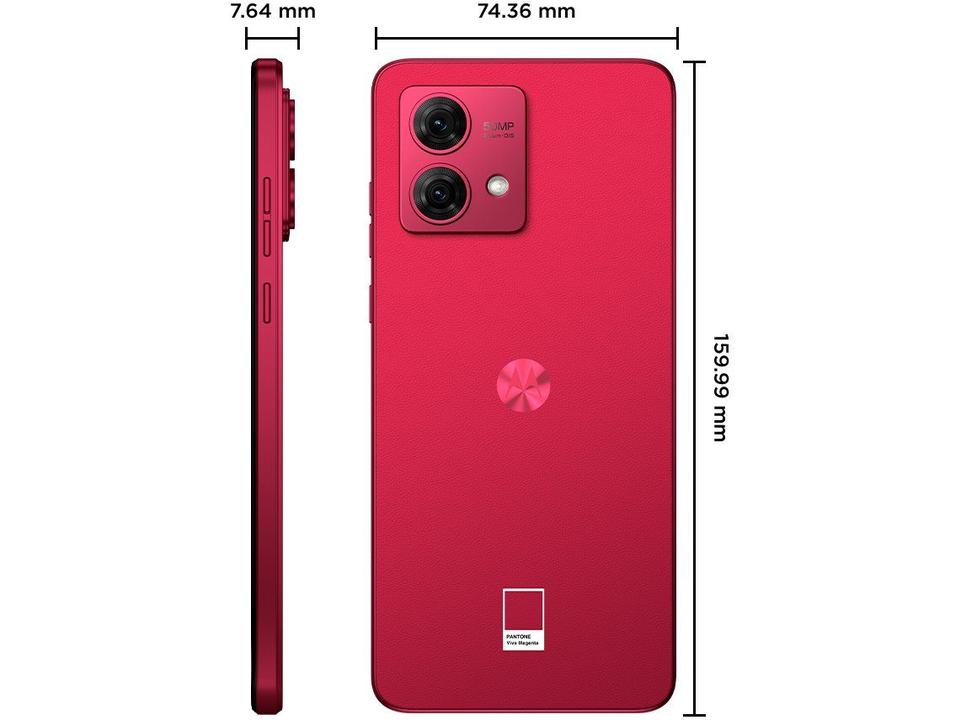 Smartphone Motorola Moto G84 256GB Magenta 5G Snapdragon 695 8GB RAM 6,55" Câm. Dupla + Selfie 16MP Dual Chip - 9