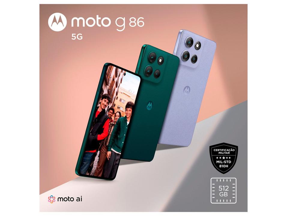 Smartphone Motorola Moto g86 512GB 5G 12GB+12GB RAM Boost Inteligente Verde Escuro 6,7" Câm. Dupla + Selfie 32MP - 2