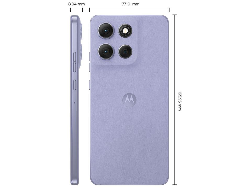 Smartphone Motorola Moto g86 512GB 5G 8GB RAM Lilás 6,7" Câm. Dupla + Selfie 32MP - 10