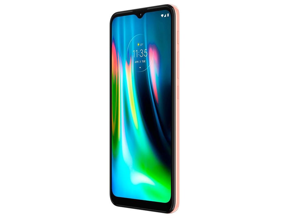 Smartphone Motorola Moto G9 Play 64GB Rosa Quartzo - 4G Octa-Core 4GB RAM 6,5” Câm. Tripla + Selfie 8M - 6
