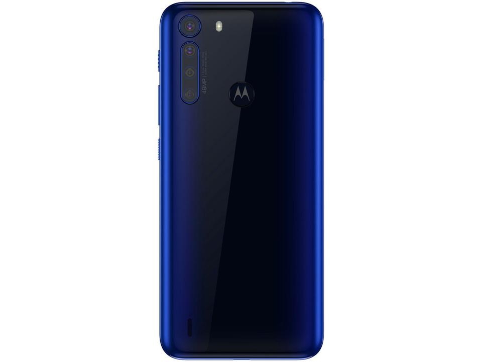 Smartphone Motorola One Fusion 64GB Azul Safira - 4G 4GB RAM Tela 6,5” Câm. Quádrupla + Selfie 8MP - 9