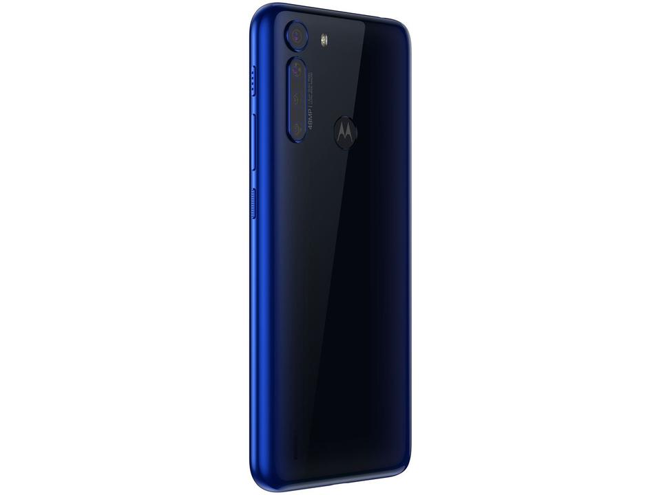 Smartphone Motorola One Fusion 64GB Azul Safira - 4G 4GB RAM Tela 6,5” Câm. Quádrupla + Selfie 8MP - 10