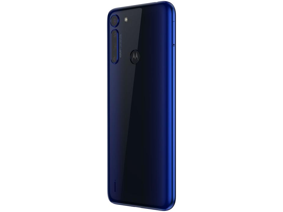 Smartphone Motorola One Fusion 64GB Azul Safira - 4G 4GB RAM Tela 6,5” Câm. Quádrupla + Selfie 8MP - 8