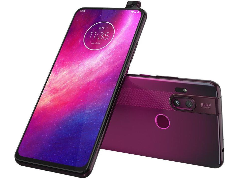 Smartphone Motorola One Hyper 128GB Rosa Boreal - 4G 4GB RAM 6,5” Câm. Dupla + Câm Selfie 32M - 12